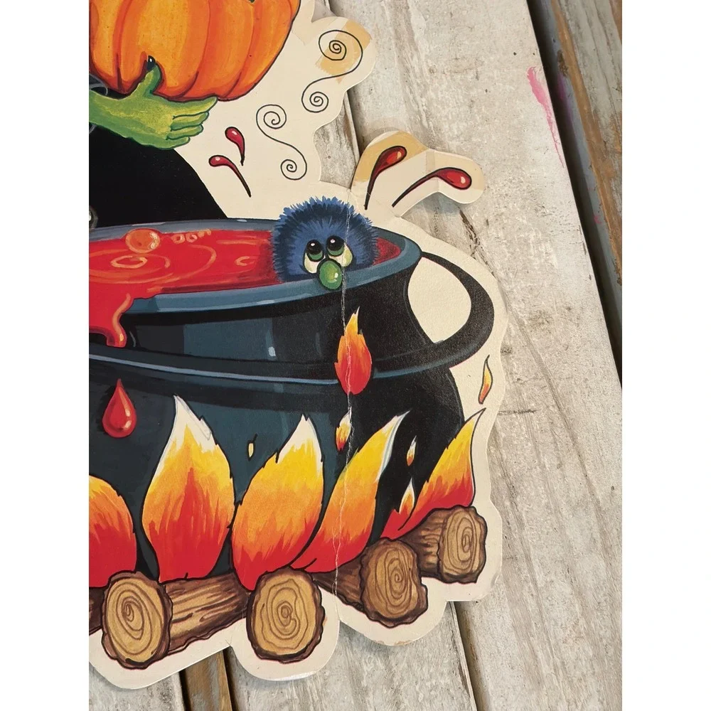 Vintage Amscan Halloween Witch Cauldron Die Cut Wall Decoration 19735 Hong Kong